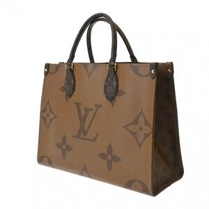 Louis Vuitton Handbag Monogram Tote Canvas Brown On Go Giant the